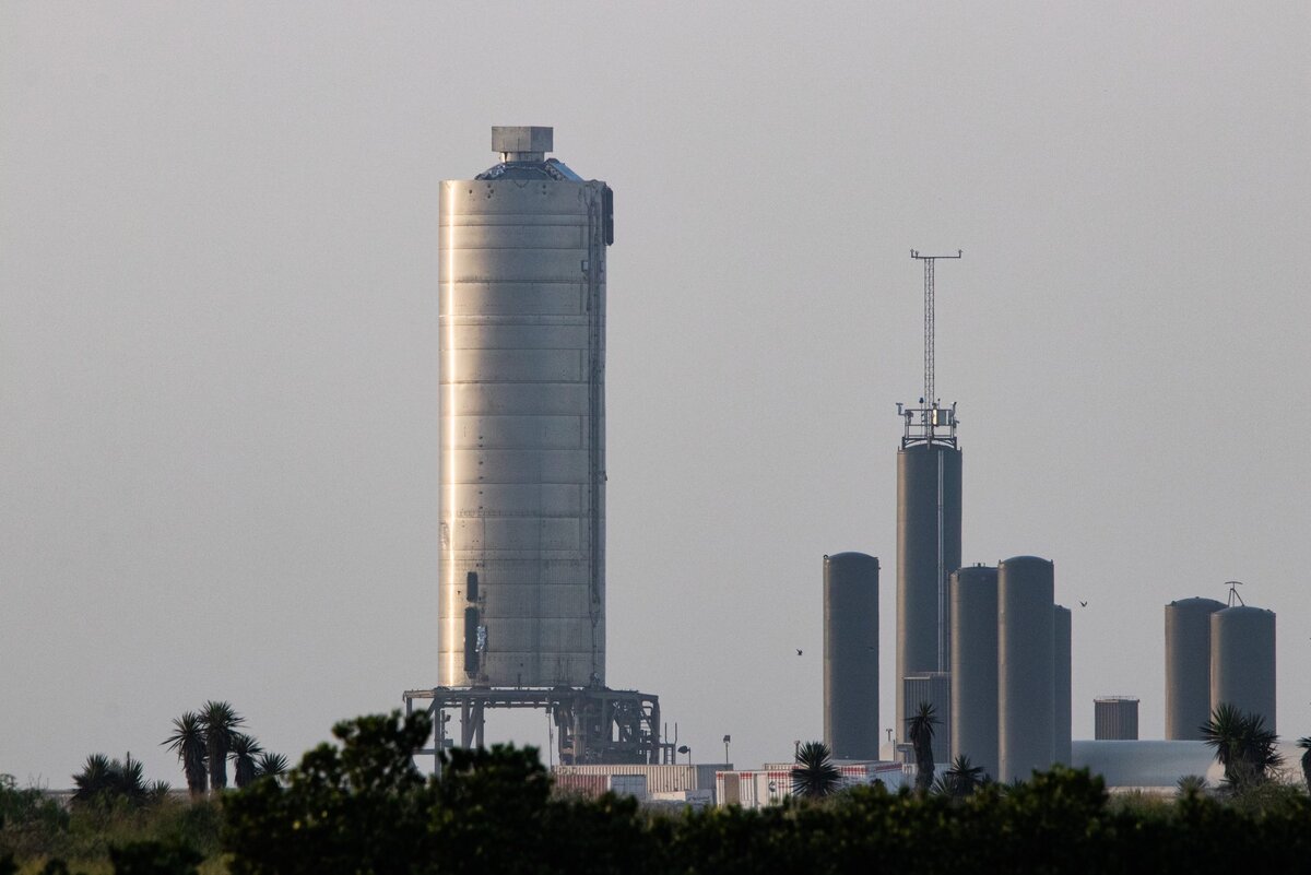 Starship SN6 перед испытательным полетом (источник: https://twitter.com/thejackbeyer)