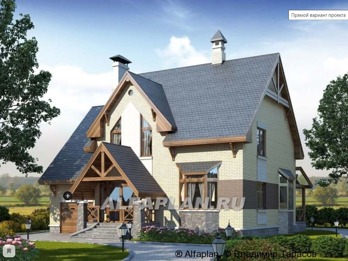 НА СЛАЙД-ШОУ 4 ФОТО: Проект загородного дома "Норд" 85А, прямой вариант планировки дома