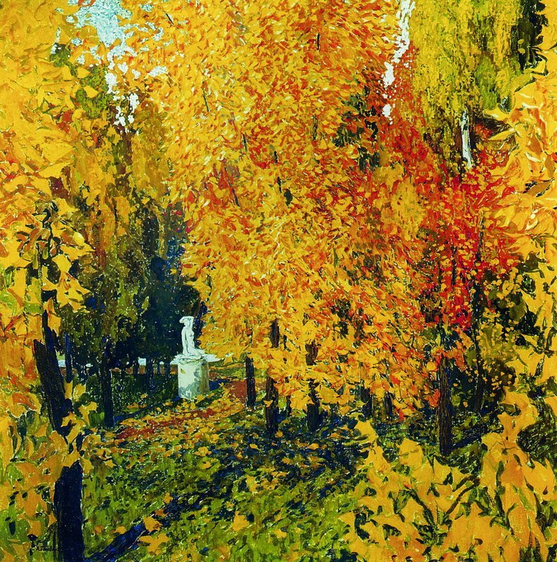 Головин. Осень.Холст, темпера. 136Х136 см.