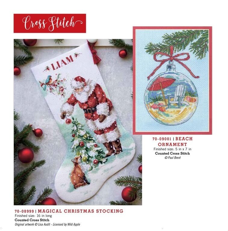 Новогодний сапожок - набор для вышивки Dimensions