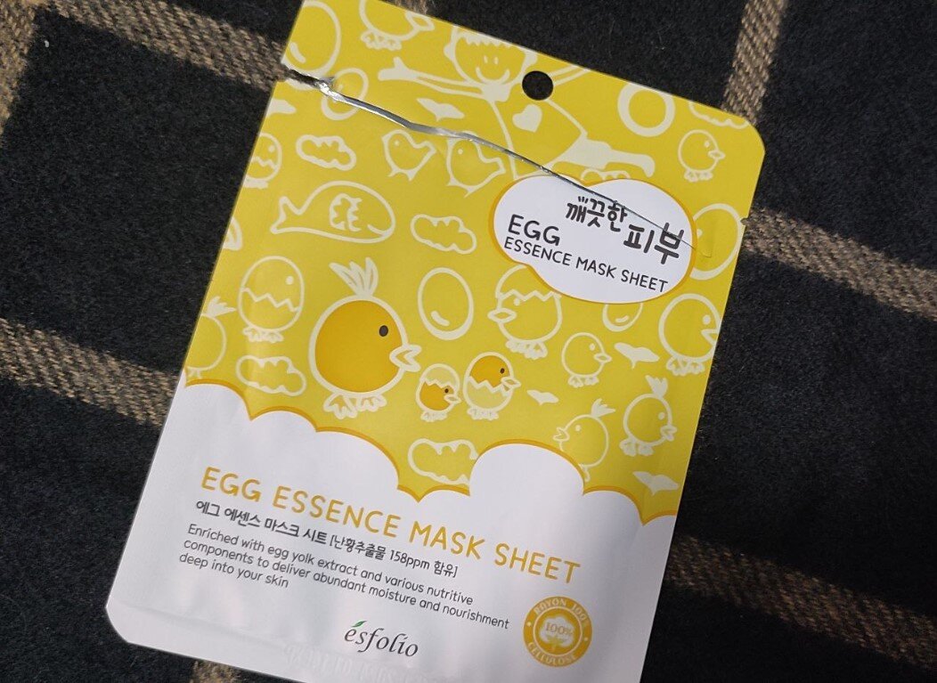 Маска Esfolio Pure Skin Egg Essence Mask Sheet