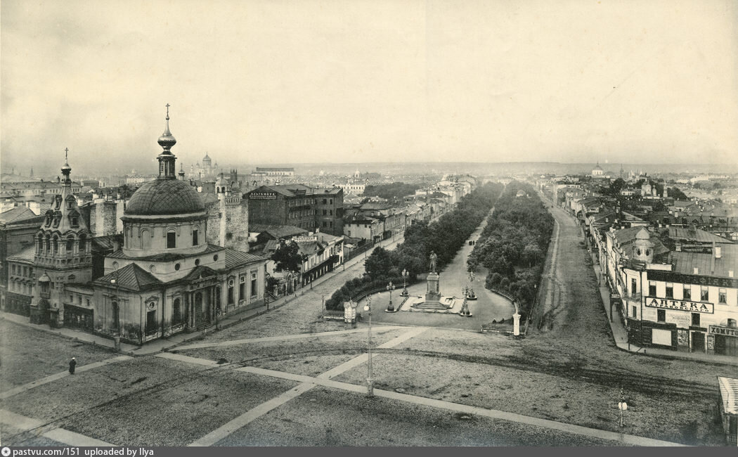 Тверской бульвар, 1901 г. Автор: П.П. Павлов.
