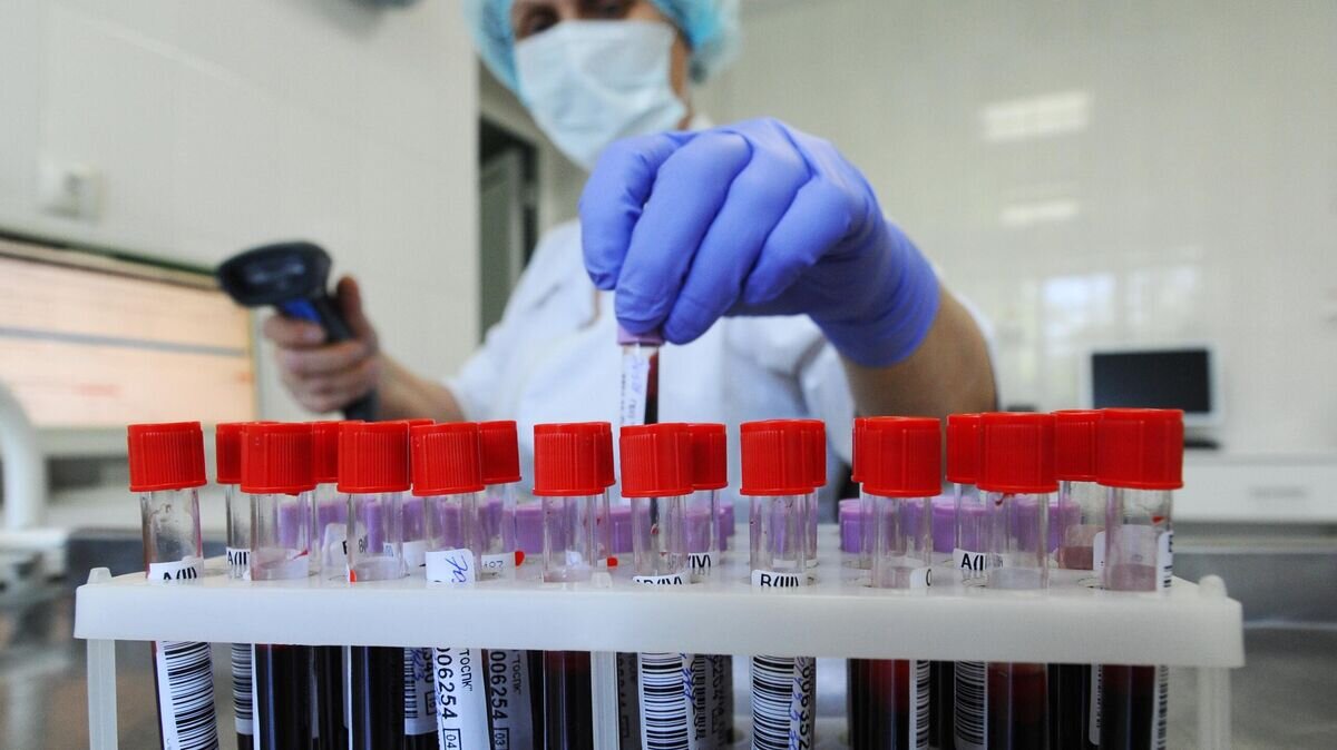    Медицинская сестра регистрирует образцы крови© РИА Новости / Алексей Сухоруков