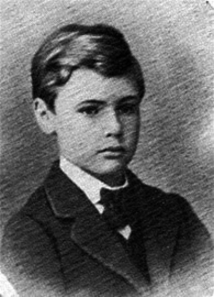 Альфред Нобель в детстве 