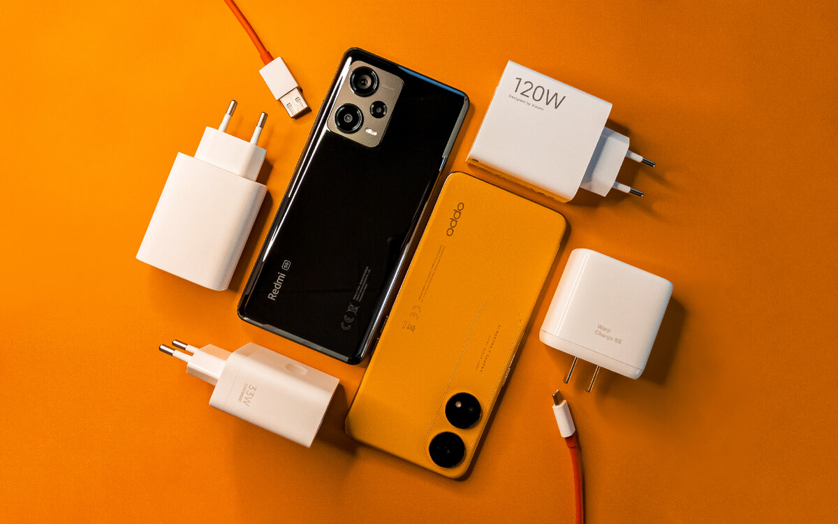 Смартфоны Redmi, OPPO и блоки питания от 33 до 120 Вт