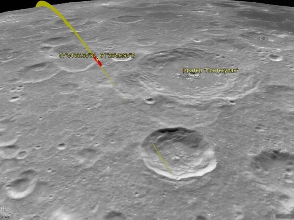    Математическое моделирование траектории движения космического аппарата "Луна-25"© Фото : Международная сеть оптических телескопов🔭 ИПМ им. М.В. Келдыша РАН