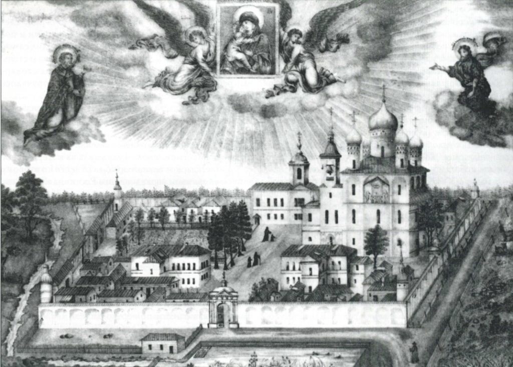 Вид монастыря в 1820-е годы. Фото с литографии.