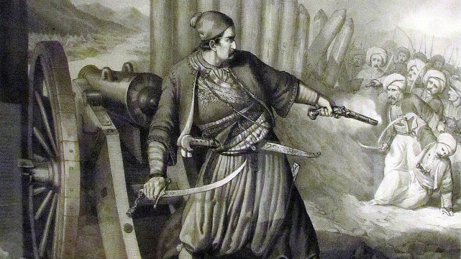 Анастас Јовановић: Рајићево јунаштво, литографија, 1848/Gmihail, Serbian Wikipedia