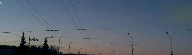 Челябинский метеорит (видео с открытых источников)
