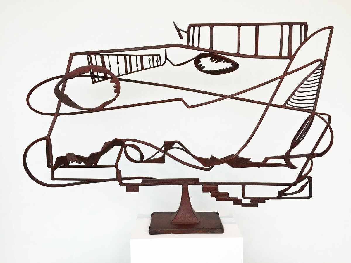 Дэвид Смит "Вид на реку Гудзон" (1951 г.) - сталь - 126.8 х 187.3 х 42.1 см. - Музей американского искусства Уитни, Нью-Йорк, Нью-Йорк, США