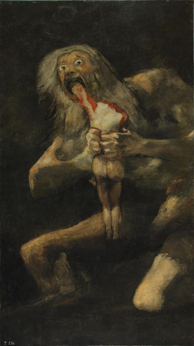 Сатурн, пожирающий своих детей. Франсиско Гойя, 1823