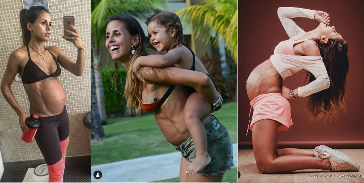 Так выглядела Каролина беременной.