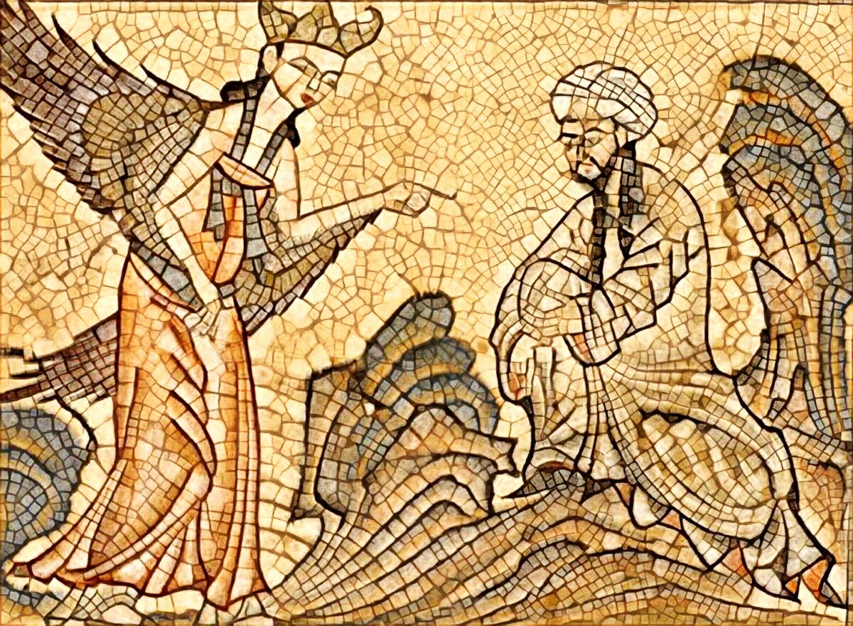 Откровение мухаммеда. Ангел Джибриль в Исламе. Пророк Мухаммед и ангел Джабраил. Ангел Джибриль и пророк Мухаммед.