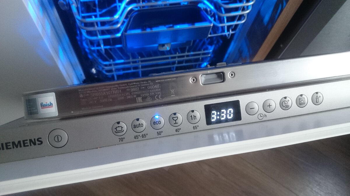 самый долгий цикл мойки посуды