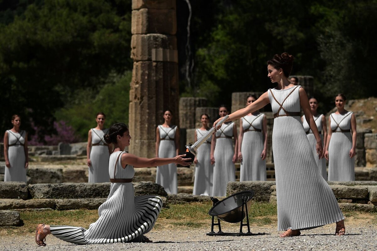 Церемония зажжения олимпийского огня