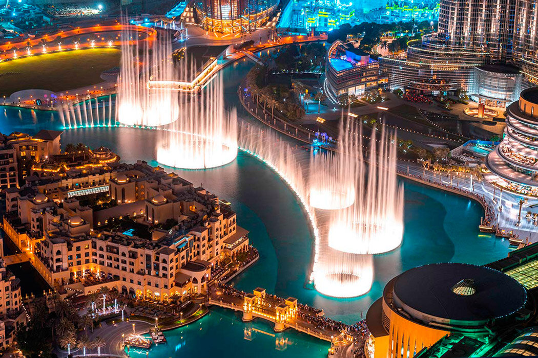 Комплекс Dubai Fountain в ОАЭ