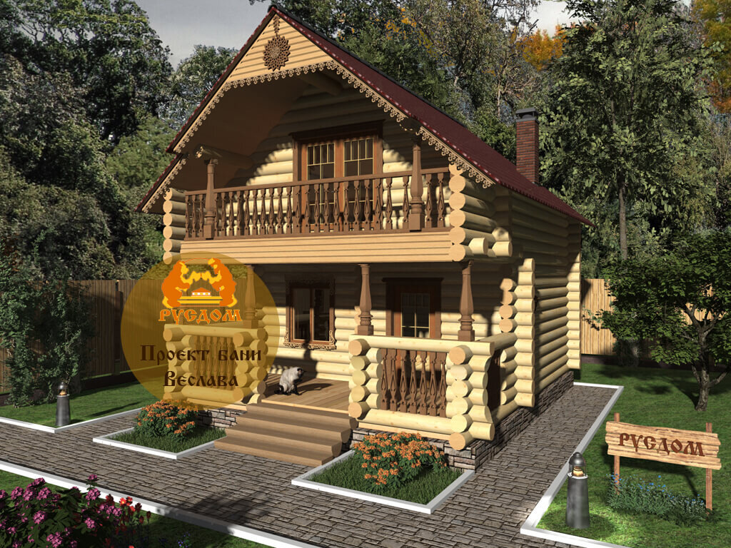 Проект бани Веслава 80 кв.м