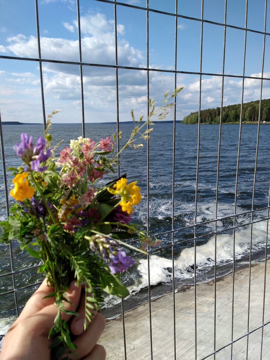 Вид с плотины на Белоярское водохранилище