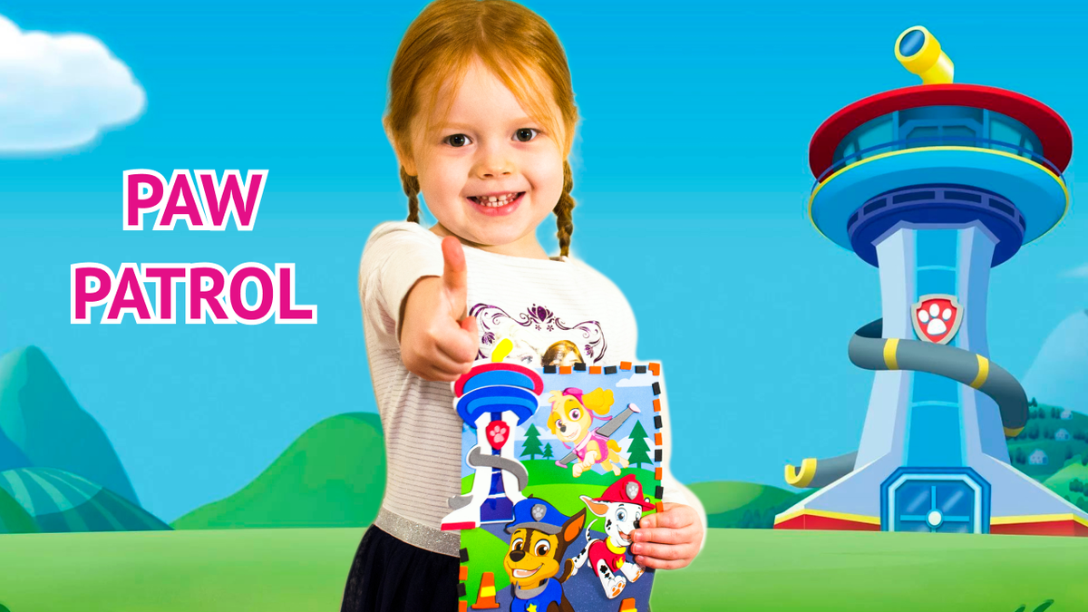 ЩЕНЯЧИЙ ПАТРУЛЬ аппликация 3Д. PAW PATROL volumetric application SKYE.