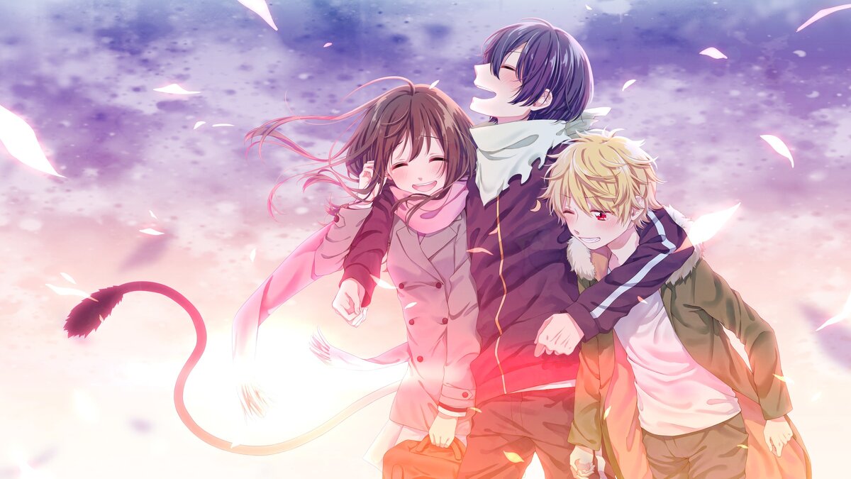 Источник картинки: https://www.goodfon.ru/download/noragami-yato-iki-hiyori-yukine-bezdomnyi-bog-druzia-ulybaka/2400x1350/