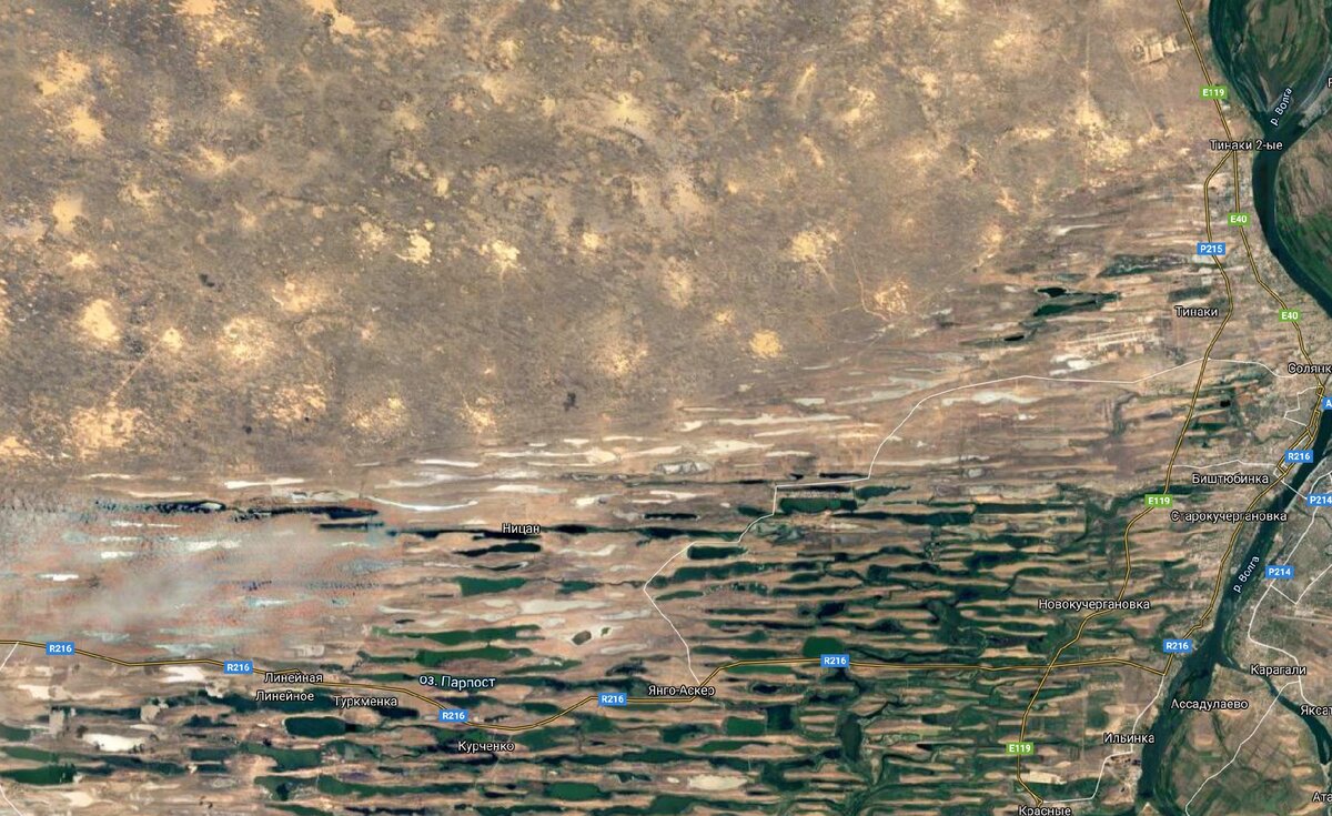 Запад Астраханской области. Google maps.
