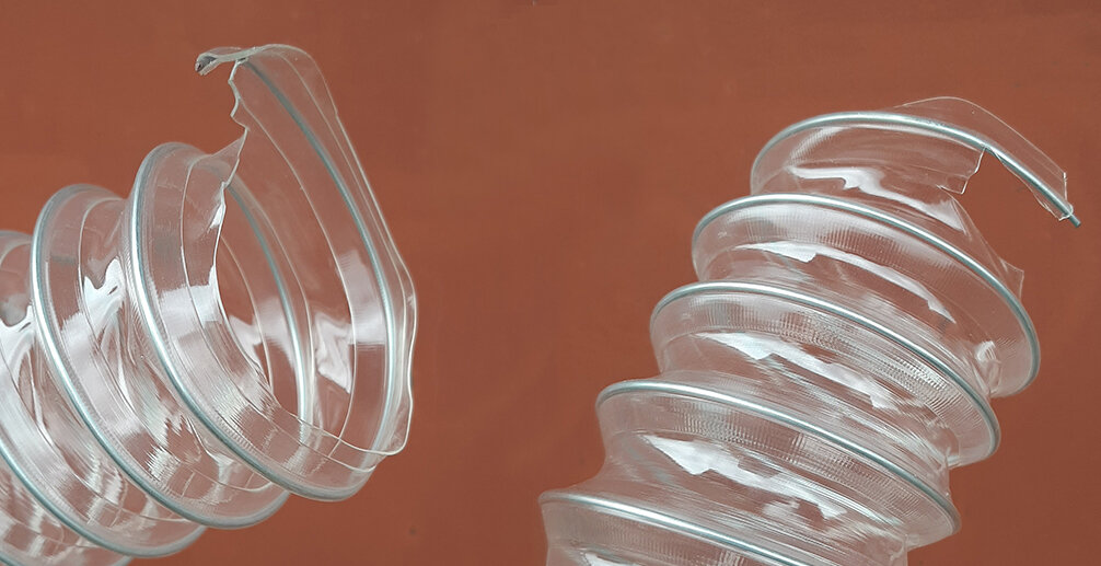 Анодированная спираль в структуре воздуховода.