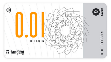 Bitcoin-банкнота Tangem номиналом 0,01 BTC