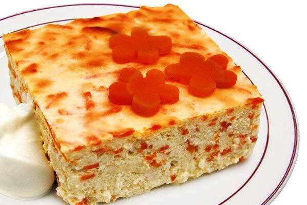 Запеканка из моркови и творога. Фото из открытого источника.