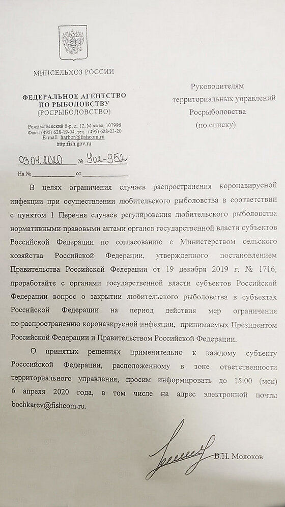 Что с рыбалкой на время самоизоляции - можно или нельзя рыбачить? Что говорит Росрыболовство