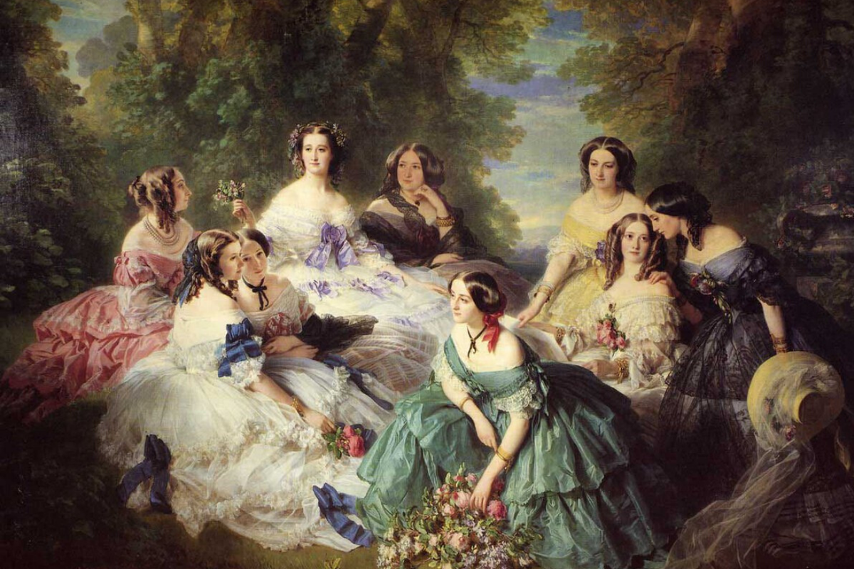 Императрица Евгения в окружении придворных дам