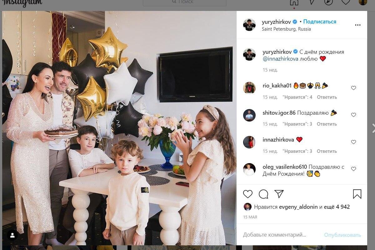 День рождения дочери Юрия Жиркова. Фото: скриншот Instagram.com