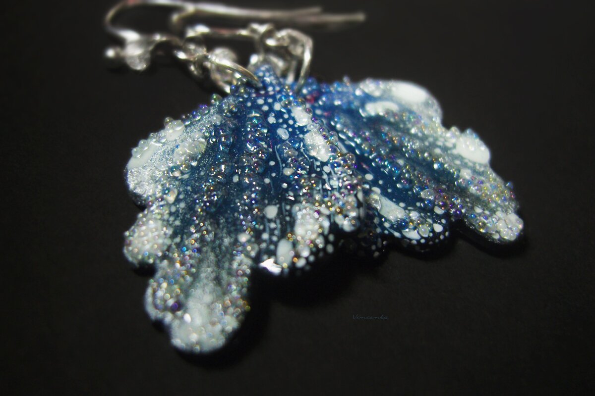 Серьги "Крылышки Атлуа, феи мятежных северных ветров"