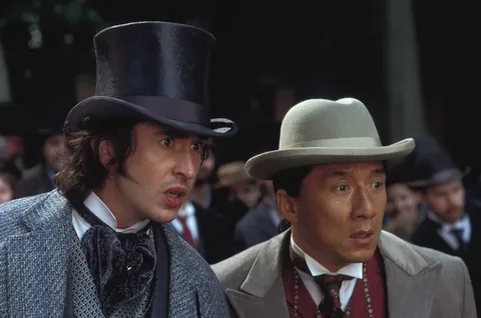 Стив Куган и Джеки Чан на кадре в фильме "Вокруг света за 80 дней"