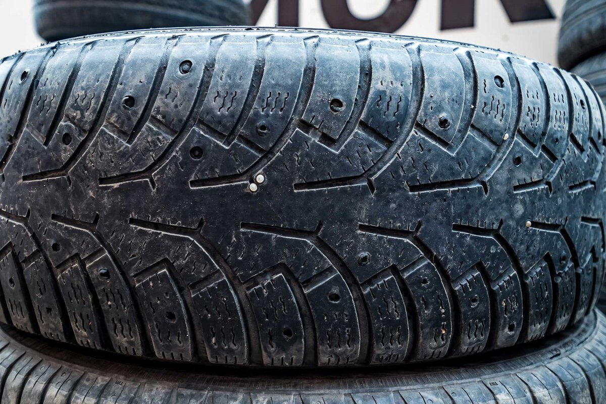 Изношенные зимние шины