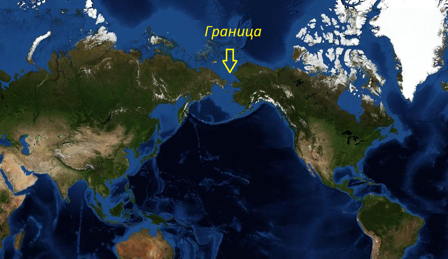 Российская граница с сша. Берингов пролив космический снимок. Граница в Беринговом проливе.