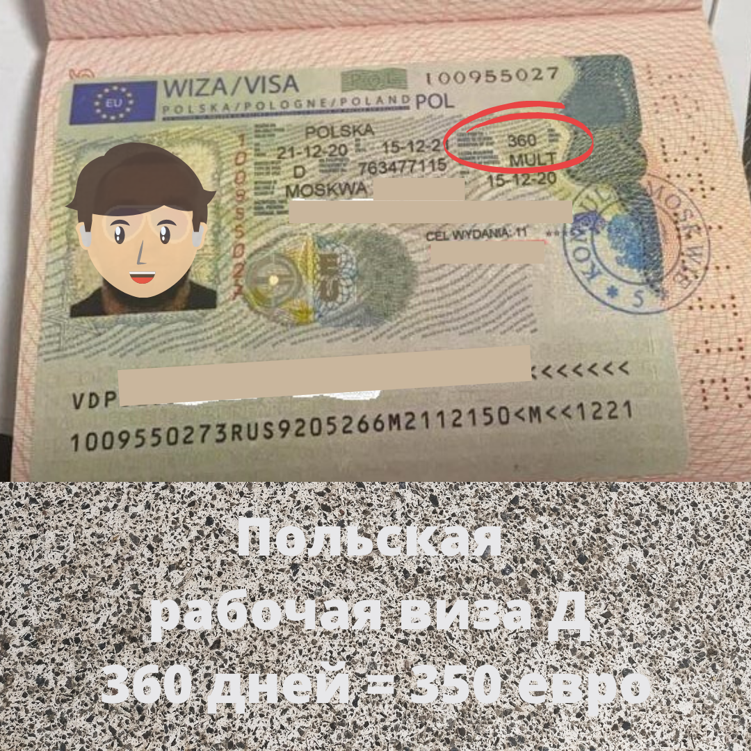 Годовая рабочая виза в страны Евросоюза