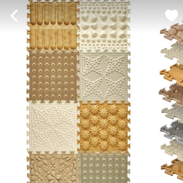 Разные текстуры коврика позволяют стопе обрабатывать разнообразную информацию