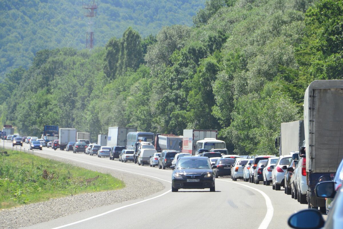 Обычная пробка на море..