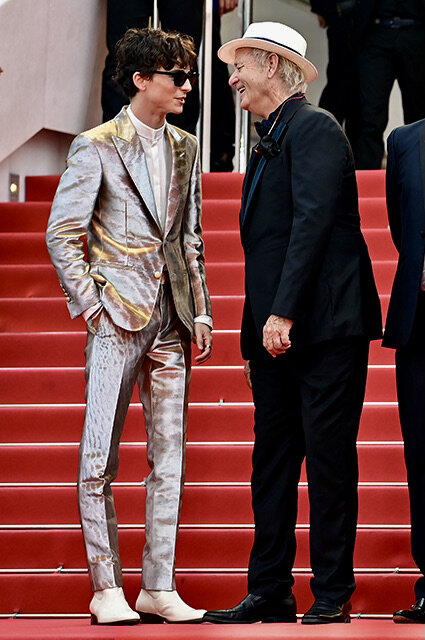 Тимати Шаламе и Билл Мюрей на красной дорожке в Каннах, фото: spletnik.ru