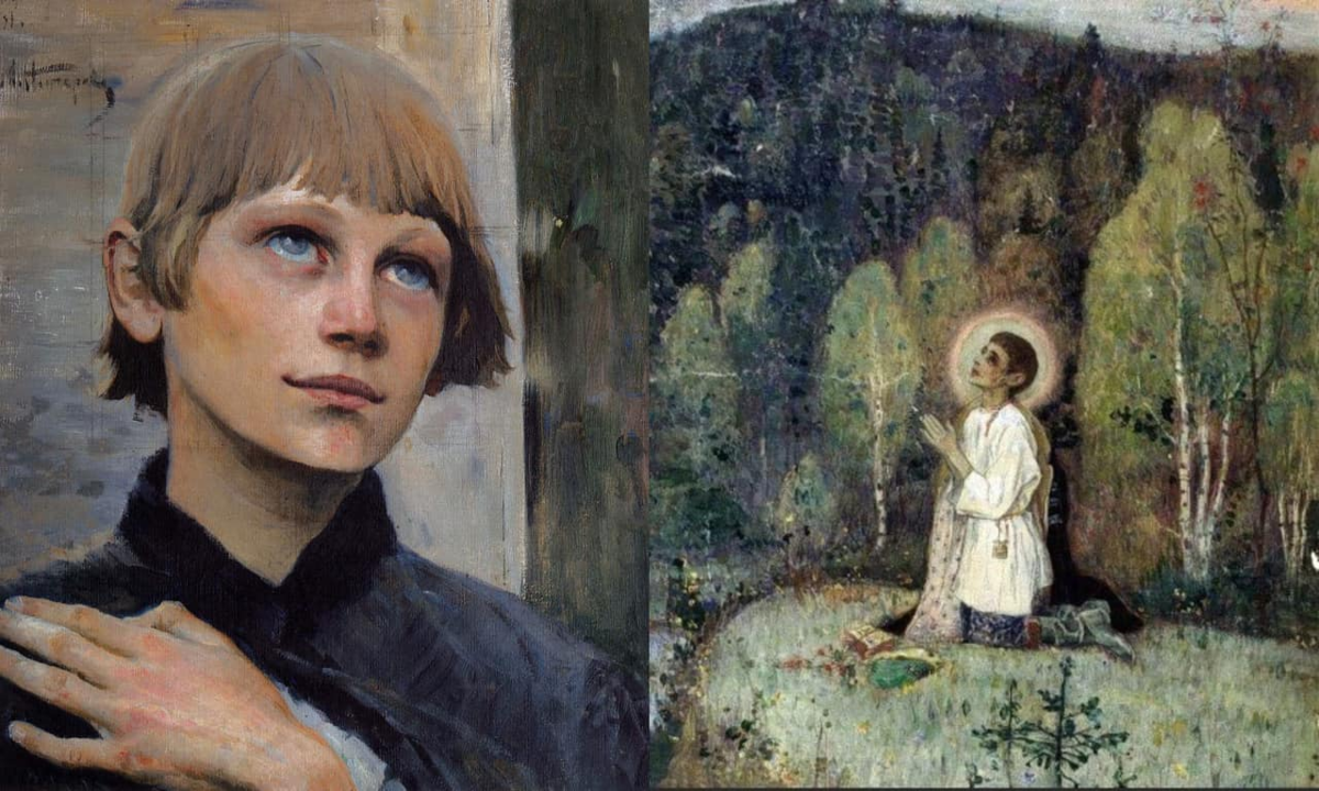 Отрок Варфоломей и Сергий Радонежский. Сергий Радонежский в детстве. Сергий Радонежский житие Юность. Нестеров Юность преподобного Сергия Радонежского.