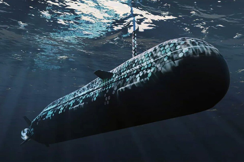     Подводная лодка "Амур е600" обладает водоизмещением всего 600 тонн и подводной автономностью до 17 суток за счет применения литий-ионных аккумуляторных батарей. Фото: ЦКБ Рубин