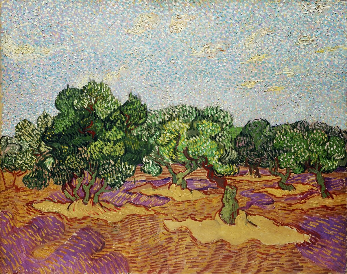 Olive Trees (1889) by Vincent Van Gogh. Original from the MET Museum.