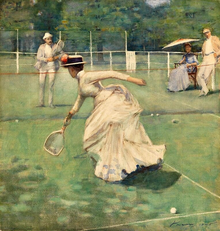 Развлечения дам. John Lavery Tennis. Джон Лавери the Tennis Party. Сэр Джон Лавери. Джон Левери (1856-1941).