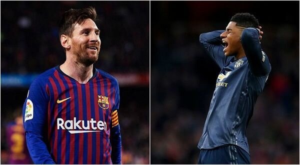 Лионель Месси и Маркус Рашфорд