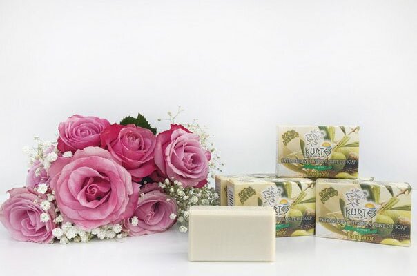 Оливковое мыло KURTES с ароматом розы