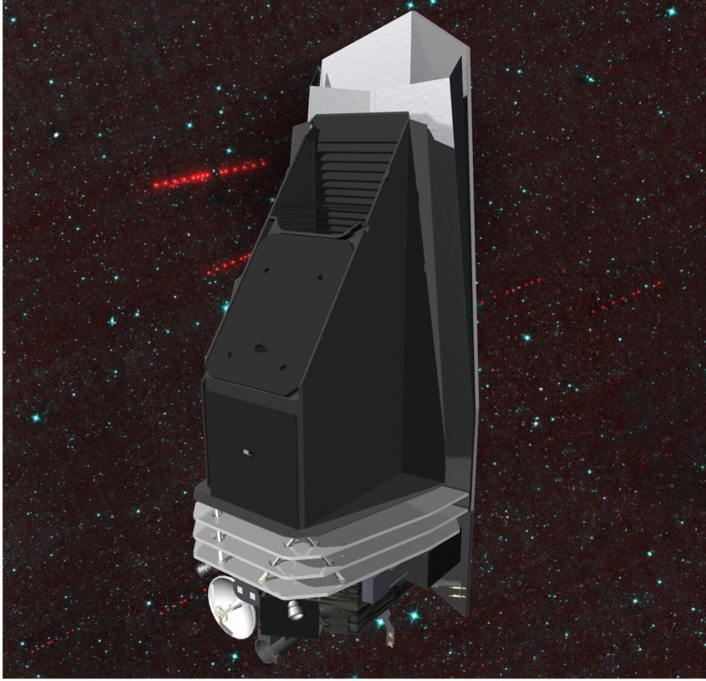 На изображении: орбитальный телескоп NEOCam, который будет разработан для поиска, отслеживания и характеристики объектов, приближающихся к Земле. Используя инфракрасную камеру, зонд будет измерять тепловые сигнатуры объектов независимо от их цвета.
