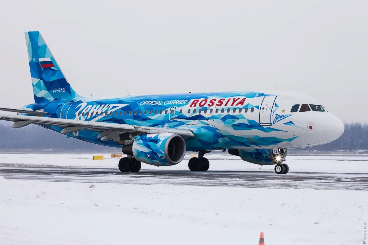 А319 Зенит. Самолет ФК Зенит. A320 Зенит.