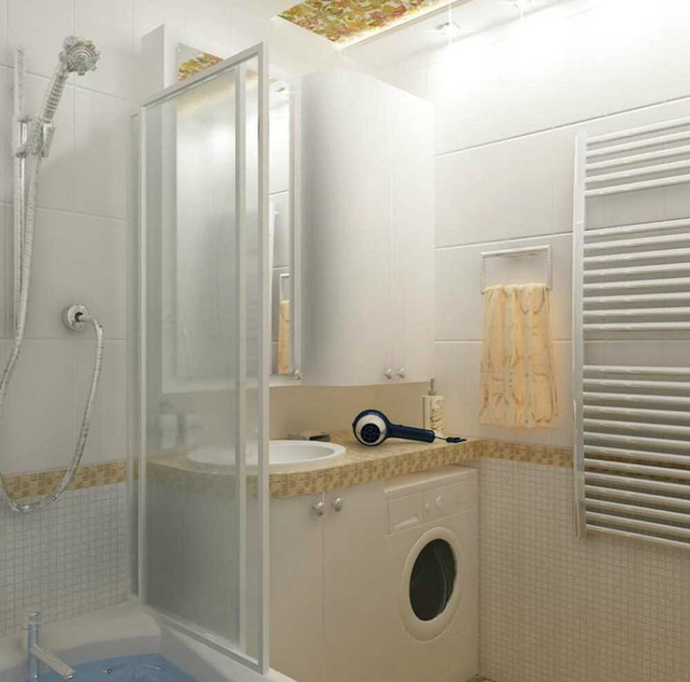Дизайн ванной комнаты в хрущёвке в Москве