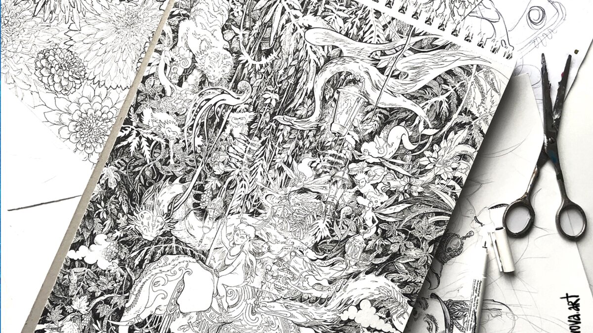 Графика.  Аня Богданова