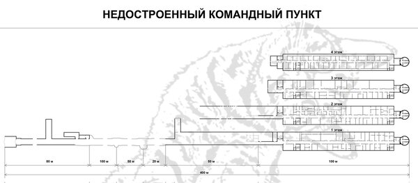 Огромный недостроенный командный пункт в горе за полярным кругом